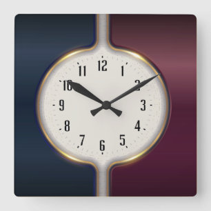 Modern round Art Deco Square Wall Clock