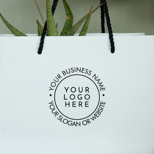 Modern Round Business Custom Logo Website Rubber Stamp