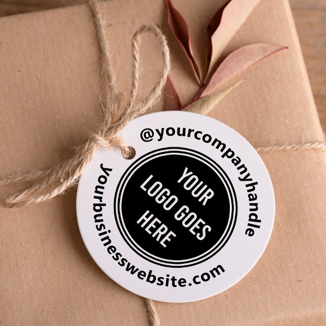 Modern Round Business Logo Social Media & Website Rubber Stamp (Creator Uploaded)