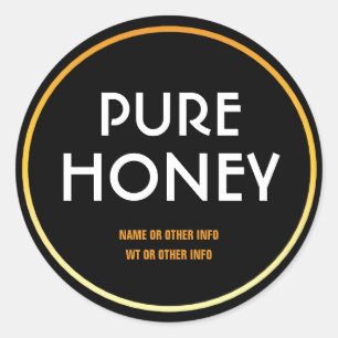 Modern Round Honey Jar Label