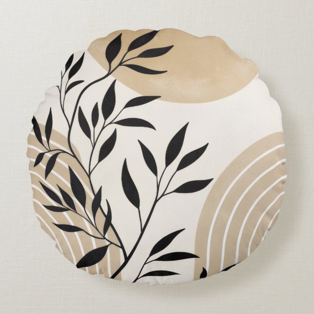 Modern Round Throw Pillow (Front)