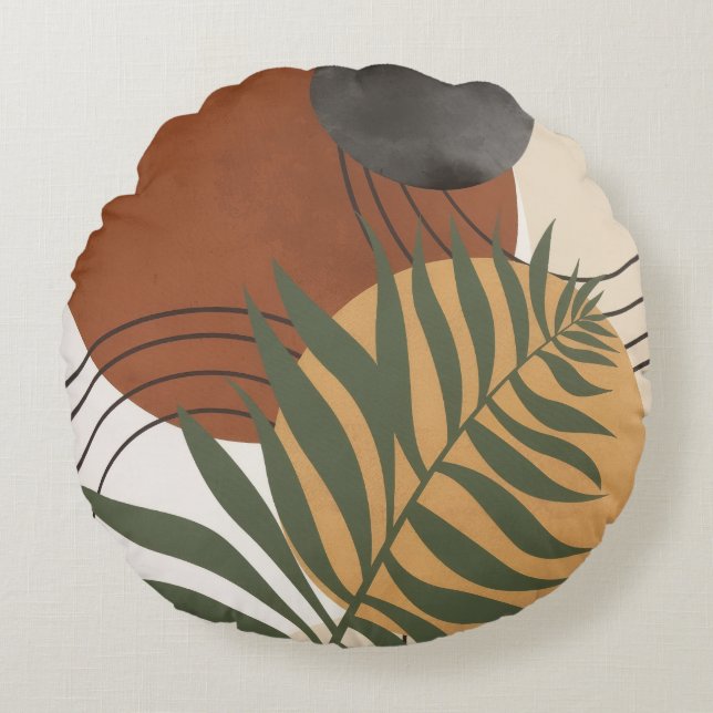 Modern Round Throw Pillow (Front)