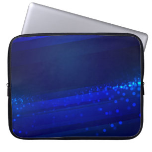 Modern Royal Blue Abstract Lines Laptop Sleeve