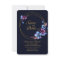 Modern Royal Blue Floral Save The Date