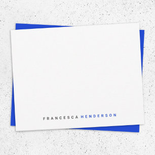 Modern Royal Blue Trendy Minimalist Simple Card