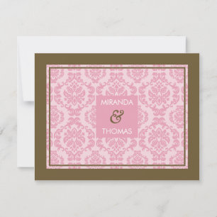 MODERN RSVP REPLY CARD :: damask colours 9B
