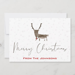 Modern Rudolf Holiday Christmas Cards