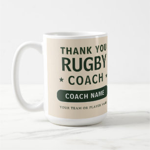 Modern Rugby Team Player Coach Coffee Mug