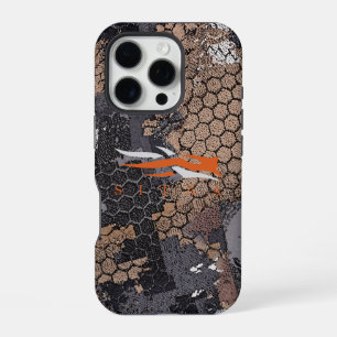 Modern Rugged Hunting Camo Geometric Pattern dad iPhone 16 Pro Case