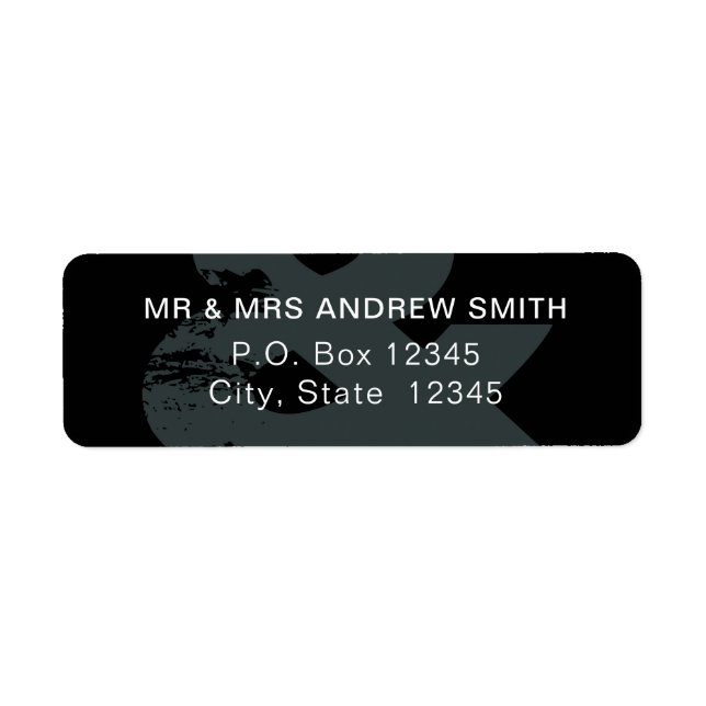 Modern Rustic Ampersand Return Address Labels (Front)