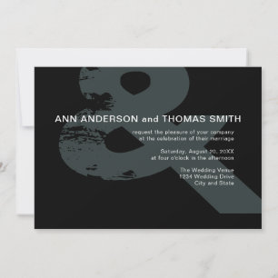 Modern Rustic Ampersand Wedding Invitation