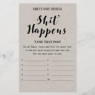 Modern Rustic Baby Shower Game PRINTED
