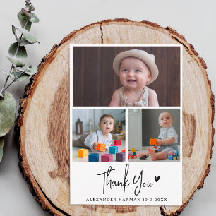 Modern & Rustic Baby Shower Thank You Photo