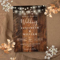 Modern Rustic Barn Wood String Lights Wedding