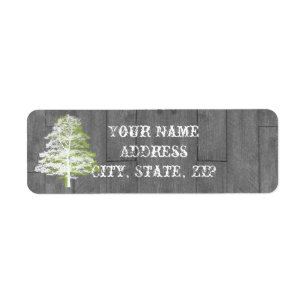 Modern Rustic Barn Wood Wedding Return Address