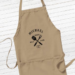 Modern Rustic BEST DADDY EVER Father's Day Standard Apron<br><div class="desc">Retro cool personalised "BEST DADDY EVER" bbq apron in a logo-style typography design featuring the dad's name and the year he became a father. Great gift for Father's day or a unique birthday gift for the daddy who loves to barbeque.</div>