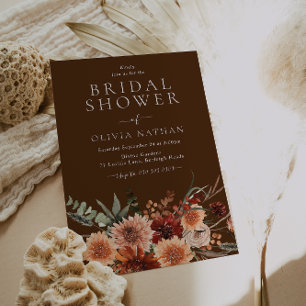 Modern Rustic Bohemian Bridal Shower Invitation