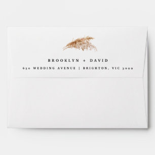 Modern Rustic Boho Pampas Grass Wedding  Envelope