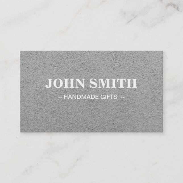 Modern Rustic brown Kraft Sand Paper Business Card (Front)