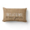 Modern Rustic burlap family Welcome to our Porch