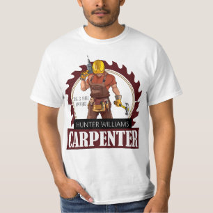 Modern Rustic Carpenter Tools Woodwork T-Shirt