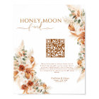 Modern Rustic Cash Honeymoon Fund QR Code Wedding 