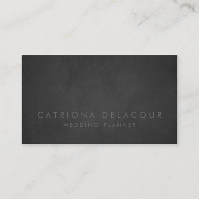 Modern Rustic Chalkboard Business Card (Front)