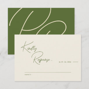 Modern Rustic Charm Wedding Response Card