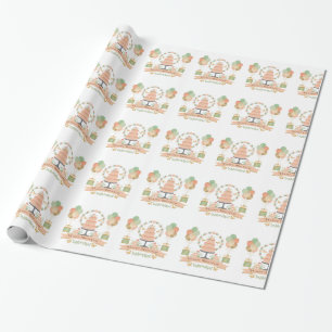 modern rustic chic birthday wrapping paper