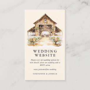 Modern Rustic Country Barn Wedding Details  Enclosure Card