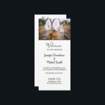 Modern rustic elegant photo wedding program programme<br><div class="desc">Modern rustic elegant photo wedding ceremony program.
You can add your own photo and text to personalise.
This wedding program is part of the Modern elegant photo wedding collection.</div>