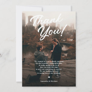 Modern Rustic Engagement Party Thank You Card