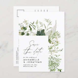 Modern rustic eucalyptus botanical elegant green announcement postcard