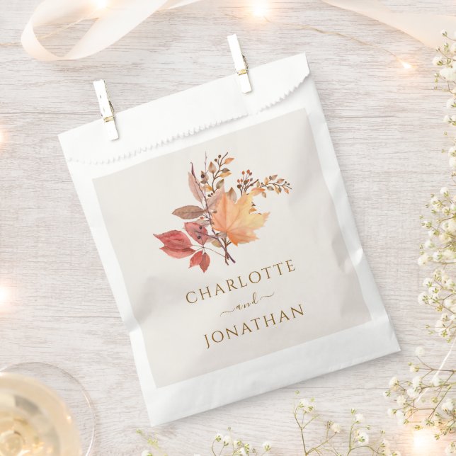 Modern Rustic Fall Boho Flower Wedding  Favour Bags (Clipped)