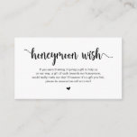 Modern Rustic Farm, Black Script, Honeymoon Wish Enclosure Card<br><div class="desc">This is the Modern Rustic Farm design,  Black Script minimalism,  typeface font,  Wedding Enclosure Card. You can change the font colours,  and add your wedding details in the matching font / lettering. #TeeshaDerrick</div>