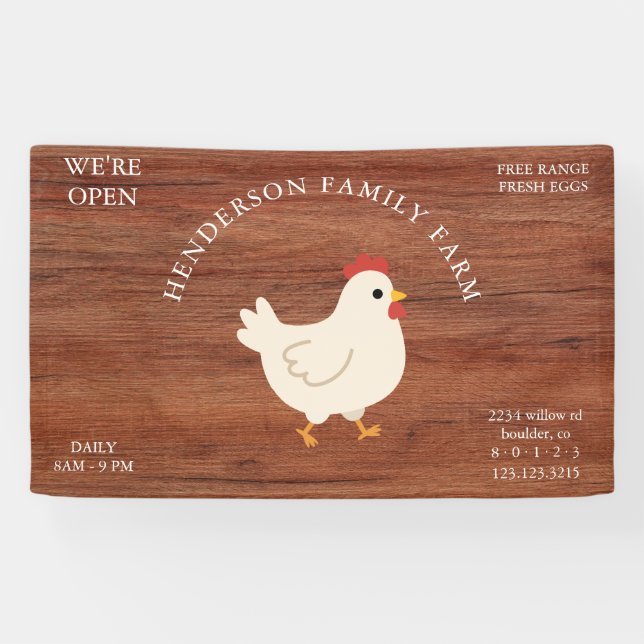 Modern Rustic Farmhouse Business  Banner (Horizontal)