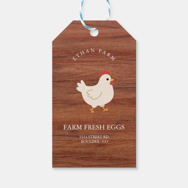 Modern Rustic Farmhouse Business  Gift Tags (Front)