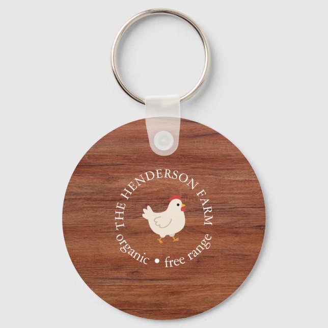 Modern Rustic Farmhouse Business  Key Ring (Front)