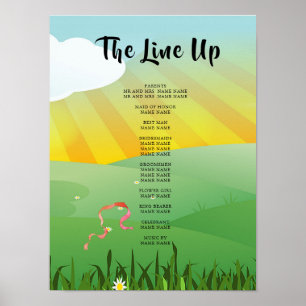 Modern Rustic Festival Wedfest Wedding Program Poster