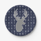 Modern Rustic Grey Deer & White Arrows