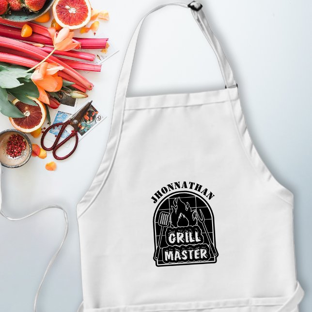 Modern Rustic Grillmaster Chef Fathers Day Gift Standard Apron (Creator Uploaded)