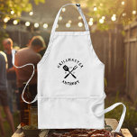 Modern Rustic GRILLMASTER Custom Cool<br><div class="desc">Retro cool personalised GRILLMASTER bbq apron in a logo-style typography design featuring your custom name and birth year. Great gift for Father's day or a unique birthday gift for the guy who loves to barbeque.</div>