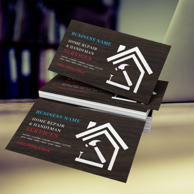 Modern Rustic Home Repair Handyman  Business Card (Creator Uploaded)