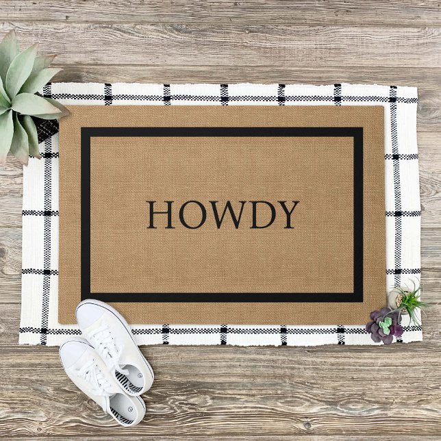 Modern Rustic Howdy Doormat (Creator Uploaded)