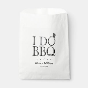 Modern Rustic I Do BBQ Wedding Utensil Holder Favour Bags