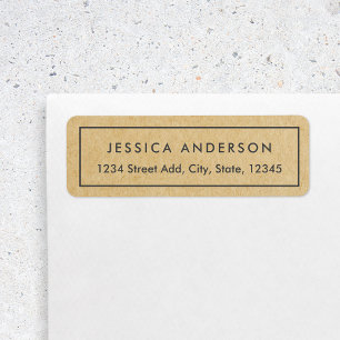 Modern Rustic Kraft Return Address