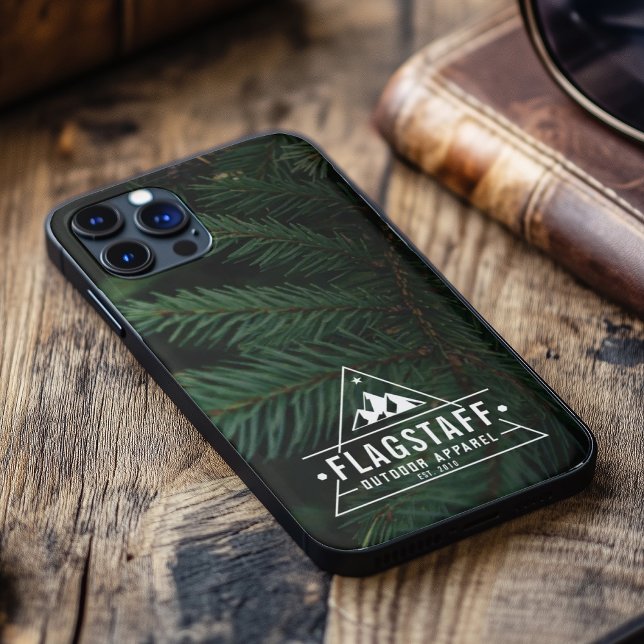 Modern Rustic Masculine Mountain Outdoor Goods  Case-Mate iPhone Case (Creator Uploaded)