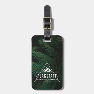 Modern Rustic Masculine Mountain Outdoor Goods Luggage Tag