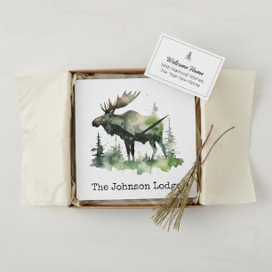 Modern Rustic Moose Wall Clock Mountain Lodge Deco