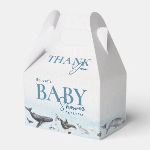 Modern Rustic Ocean Baby Shower Favour Box
